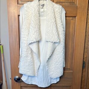 Barefoot Dreams Girls 14/16  Cream Vest and Dress